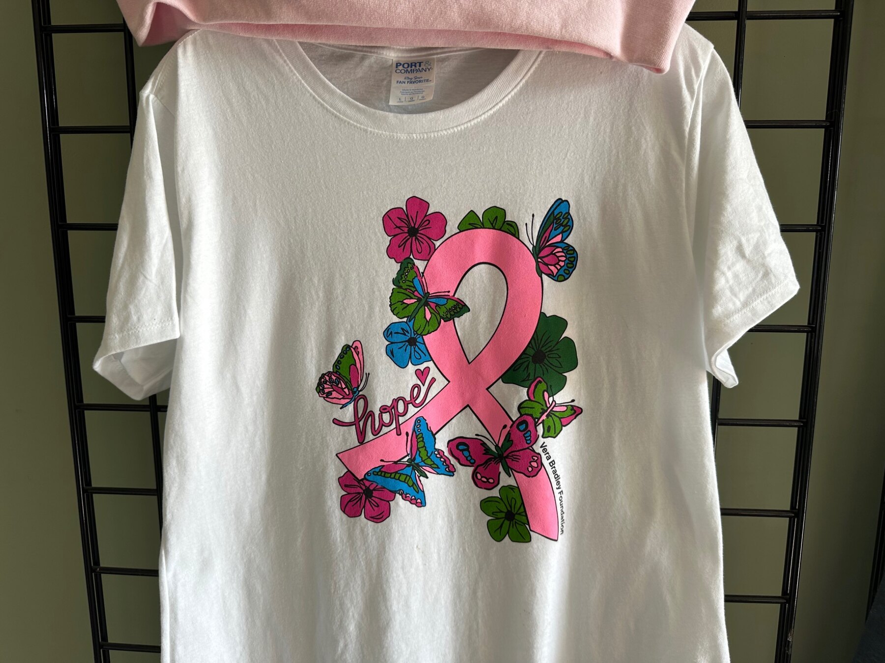 Full Vera Bradley Foundation screen printed awareness shirt