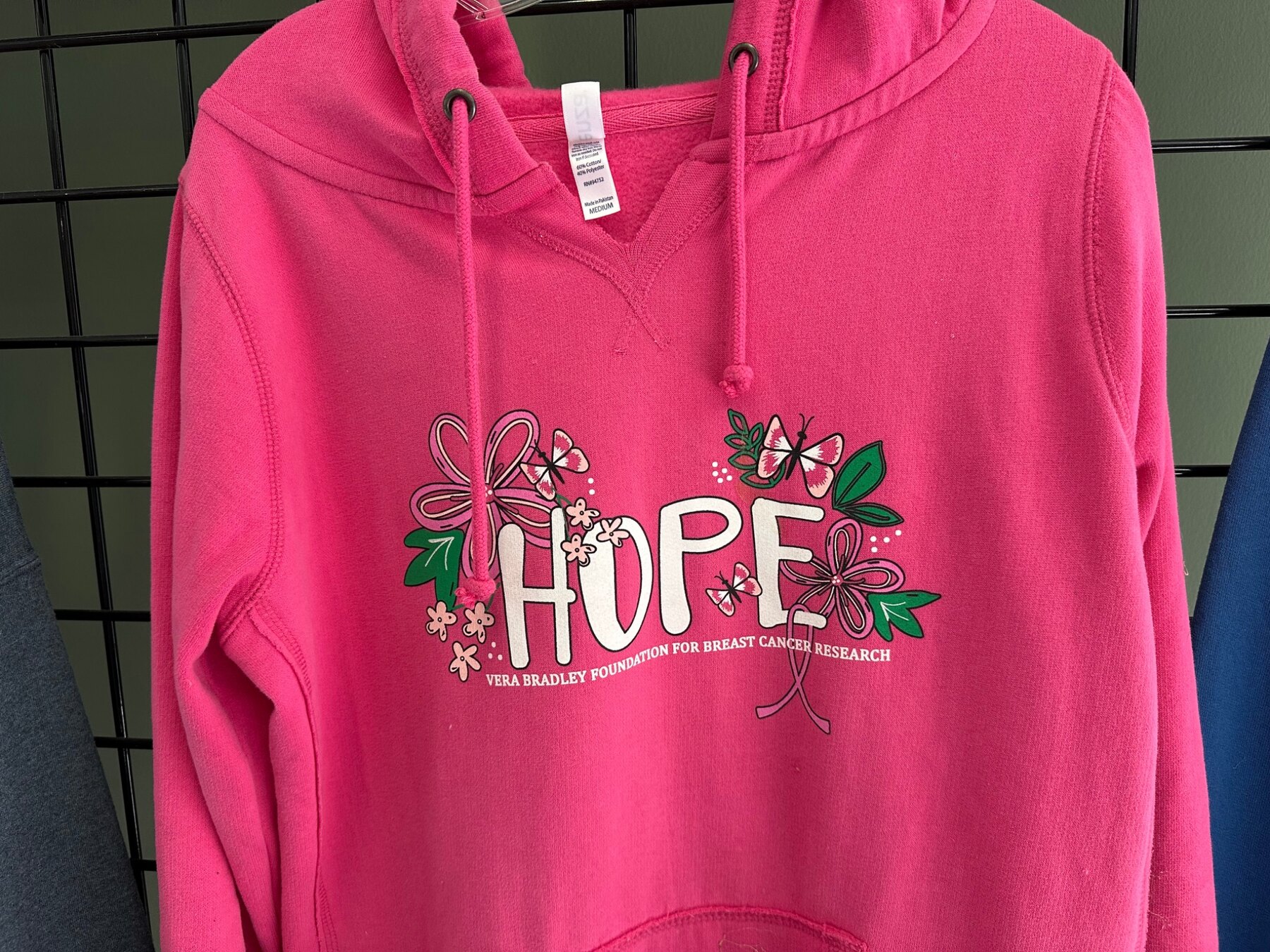 Hope campaign floral screen print detail