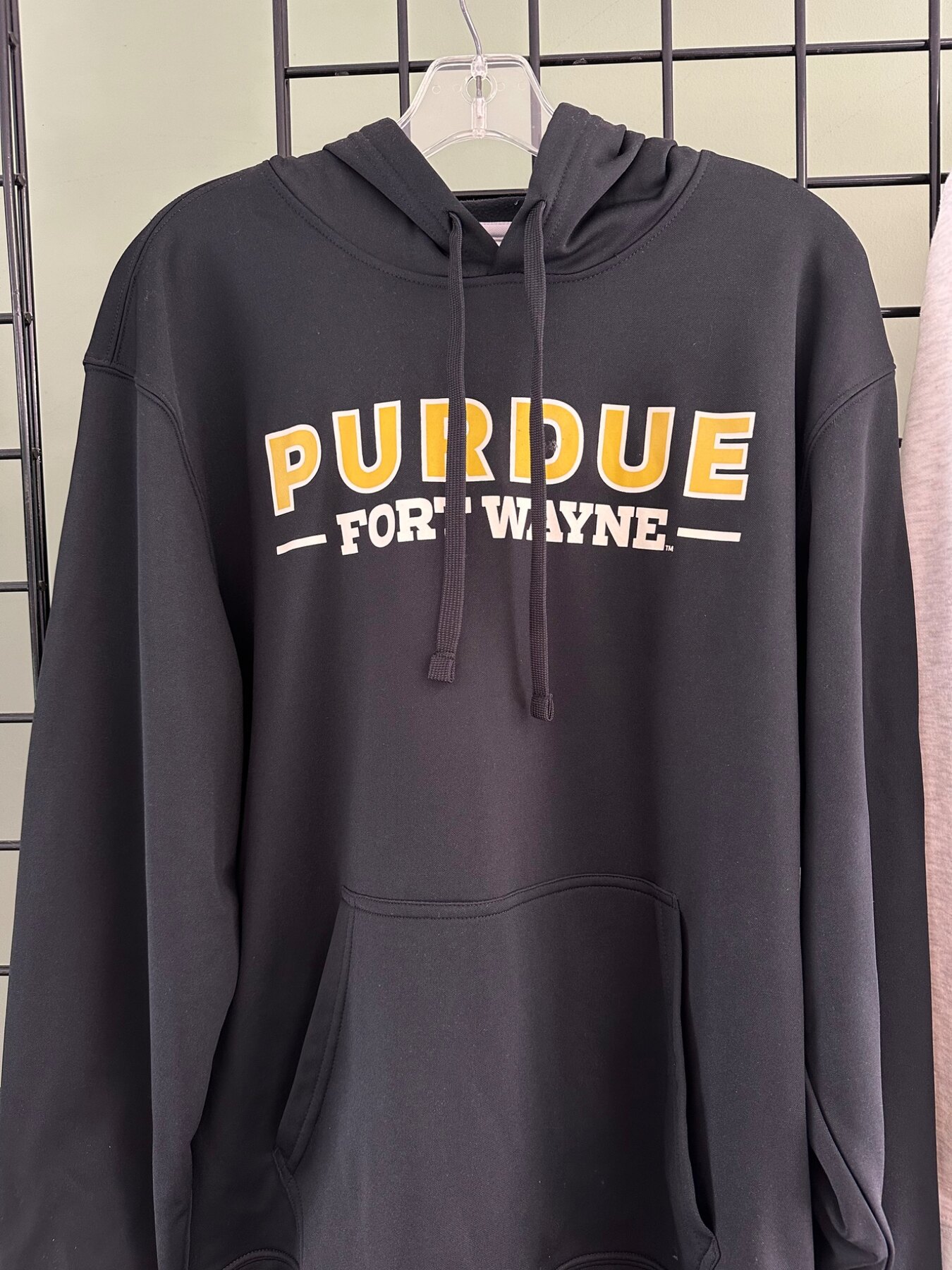 Purdue Fort Wayne black screen-printed hoodie